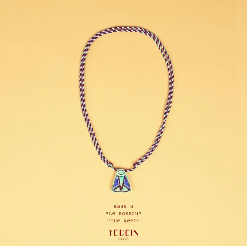 Collier Baba avec symbole égyptien le Roseau