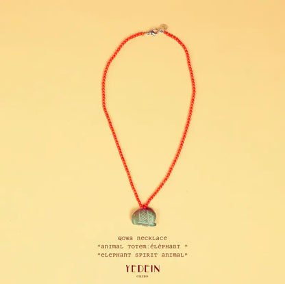 Collier Qowa en perles de corail et turquoise
